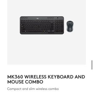 Logitech MK360 WIRELESS KEYBOARD AND MOUSE COMBO